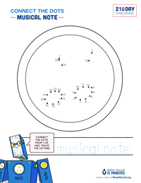connect the dots musical note